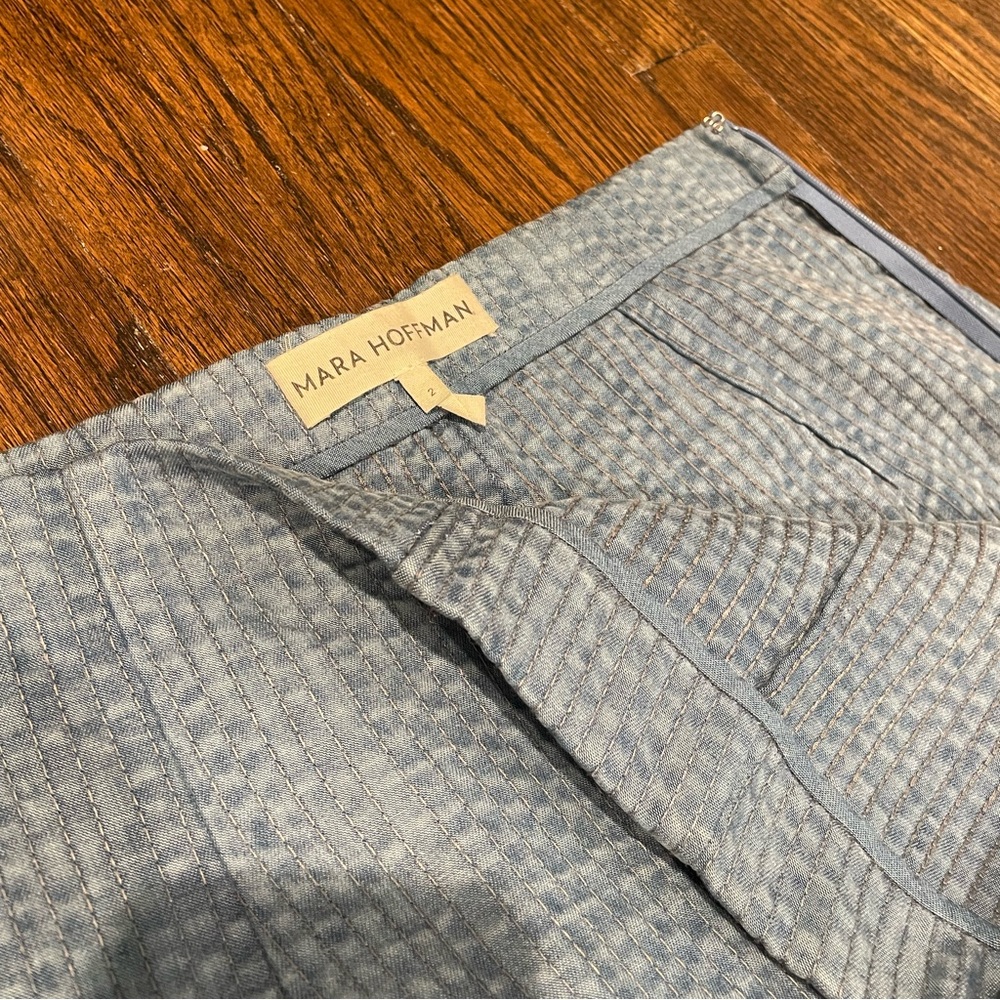 Mara Hoffman wide-legged blue pants, size 2 (fits like a 4)